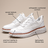 Baskets en cuir et mesh Alden