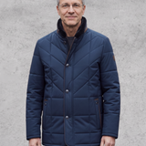 Hubert | Doudoune bleu marine col doublé