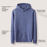 Hoodie en laine mérinos Arden