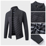 Pierre-Yves | Gilet zippé anthracite empiècements matelassés