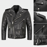 Nicolas | Perfecto noir effet cuir