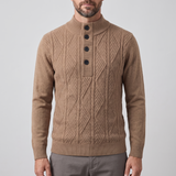 Pull col zippé en mérinos Aurevo