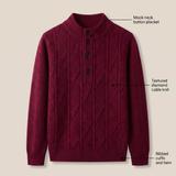 Pull col zippé en mérinos Aurevo
