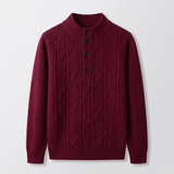 Pull col zippé en mérinos Aurevo