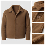 Lionel | Veste boutonnée en sherpa camel