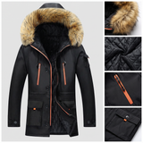 Paul | Parka d'hiver noire capuche fourrée