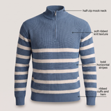 Pull zippé à rayures Blackwell