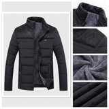 Lucien | Doudoune noire empiècement texturé