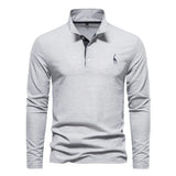Chemise Polo Casual à Manches Longues