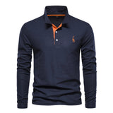 Chemise Polo Casual à Manches Longues