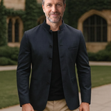 Jean-Michel | Veste de ville bordeaux col montant