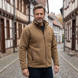 Philippe | Veste polaire camel zippée