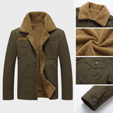 Antoine | Veste de travail vert olive col sherpa