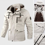 Jean-Jacques | Veste d'hiver blanc cassé à capuche