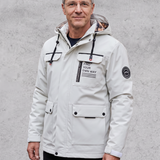 Jean-Jacques | Veste d'hiver blanc cassé à capuche