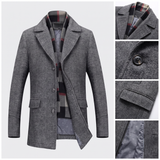 Arnaud | Gilet manteau en maille grise col écharpe