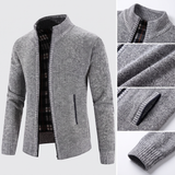Marc-Antoine | Gilet zippé gris clair doublure à carreaux