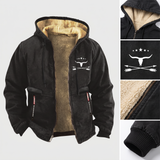 Éric | Veste à capuche noire doublée sherpa