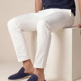 Mule nautique en daim de couleur marine