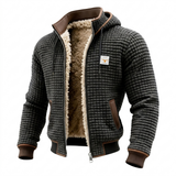 Henrik | Veste à capuche en maille gaufrée doublée