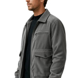 Veste en Velours Côtelé pour Homme – Grise
