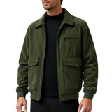 Veste en Velours Côtelé pour Homme – Vert Militaire