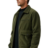 Veste en Velours Côtelé pour Homme – Vert Militaire