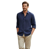 Chemise pour homme Kensington en lin léger à coupe décontractée