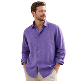Chemise pour homme Kensington en lin léger à coupe décontractée