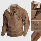 Daniel | Sweat marron motif cerf