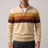 Pull col zippé à rayures Lorven