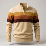 Pull col zippé à rayures Lorven