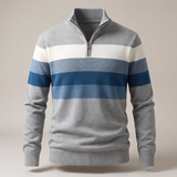 Pull col zippé à rayures Lorven