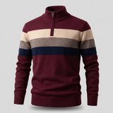 Pull col zippé à rayures Lorven