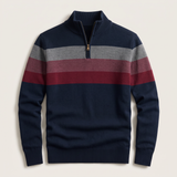 Pull col zippé à rayures Lorven
