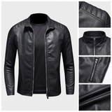 Jean-François | Blouson effet cuir noir esprit motard