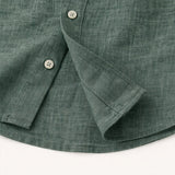 Chemise pour homme Meadowfall en lin, coupe décontractée, avec boutons