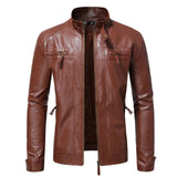 Veste en Cuir Masculine Élégante