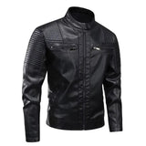 Veste en cuir avec de nombreuses poches