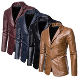 Veste en Cuir Casual pour les Affaires