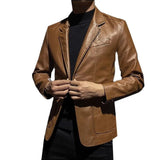 Veste en Cuir Casual pour les Affaires