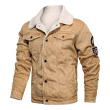 Veste en Cuir Élégante et Chaude avec Fleece