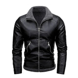 Veste en Cuir Élégante avec Doublure en Fleece