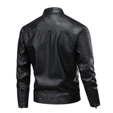 Veste en cuir avec de nombreuses poches