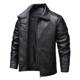 Veste en Cuir Élegante et Coupe-Vent