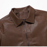Veste de Moto en Cuir Vintage