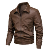 Veste en Cuir Élegante et Coupe-Vent