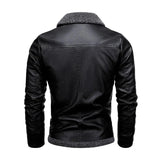 Veste en Cuir Élégante avec Fleece