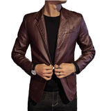 Veste en Cuir Casual pour les Affaires