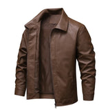 Veste en Cuir Élegante et Coupe-Vent